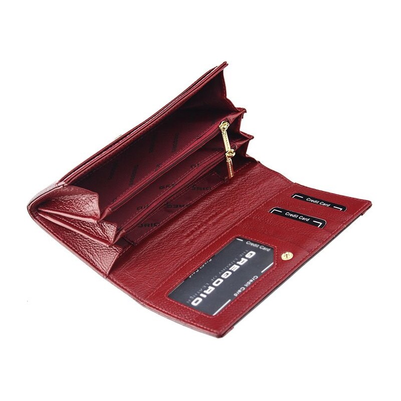 Dámská kožená peněženka Gregorio GP-114 červená