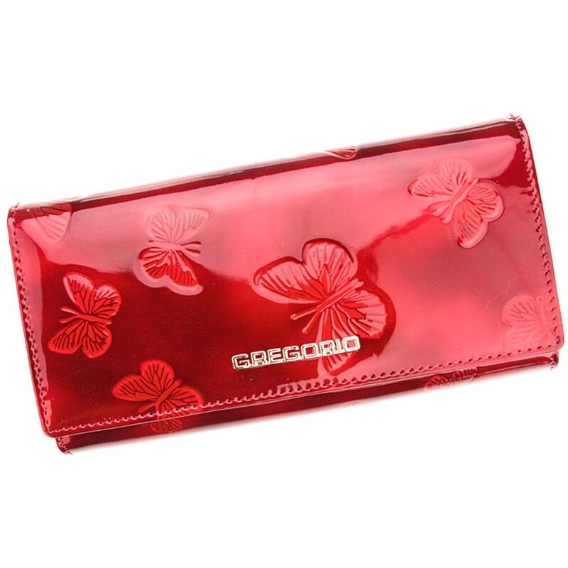 Gregorio Luxusní dámská peněženka Butterfly, červená