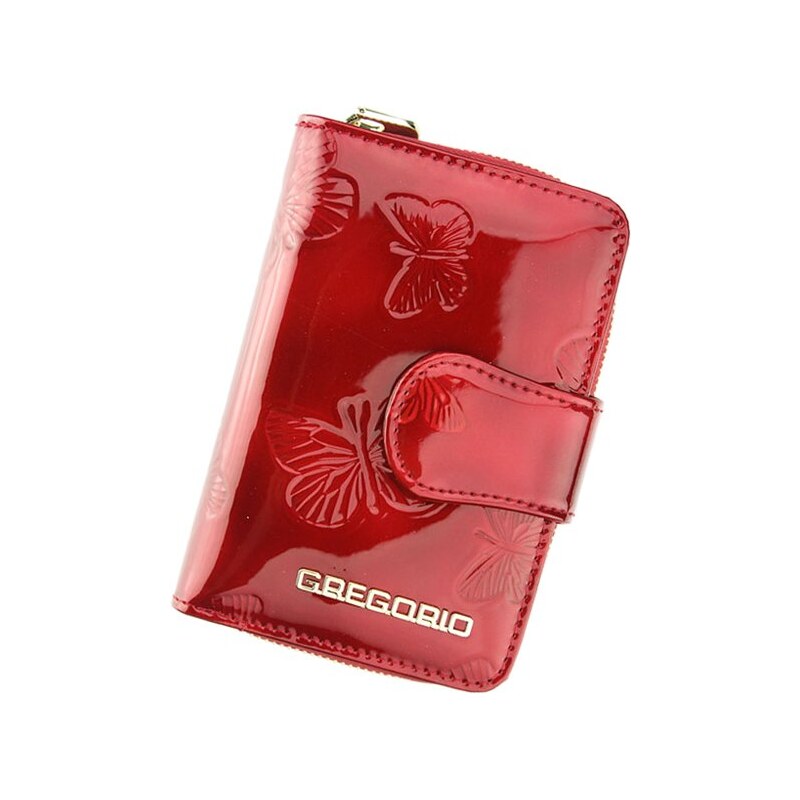 Gregorio Luxusní dámská kožená peněženka little Butterfly, červená