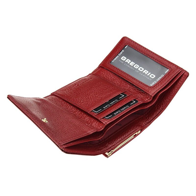 Barebag Gregorio černá menší dámská kožená peněženka s motýly RFID v dárkové krabičce