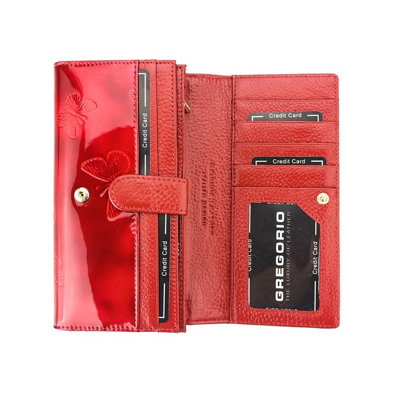 Dámská kožená peněženka červená - Gregorio Foxxes červená