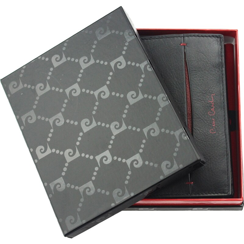 Pánská kožená peněženka Pierre Cardin TILAK07 330 RFID černá / červená