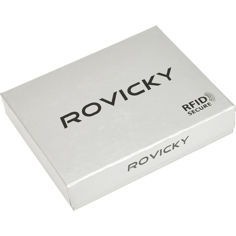 Pánská kožená peněženka Rovicky PC-028-BAR RFID hnědá