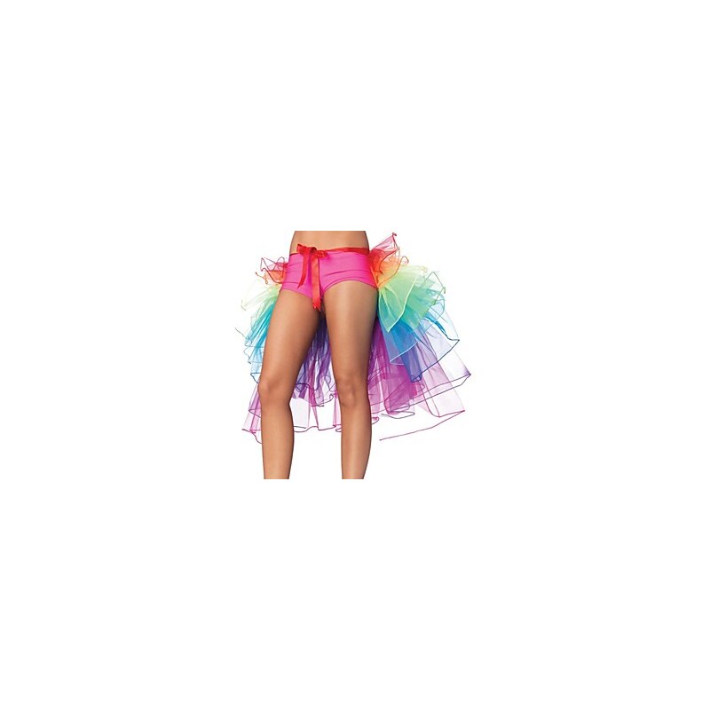 LightInTheBox Dancewear Women's Rainbow Mesh Tutu Tail Skirt(No Briefs)