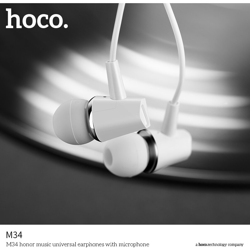 Sluchátka pro iPhone a iPad - HOCO, M34 Honor White
