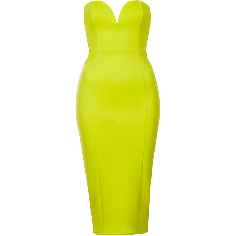 Topshop **Scuba Sweetheart Neckline Panelled Bodycon Dress by Oh My Love