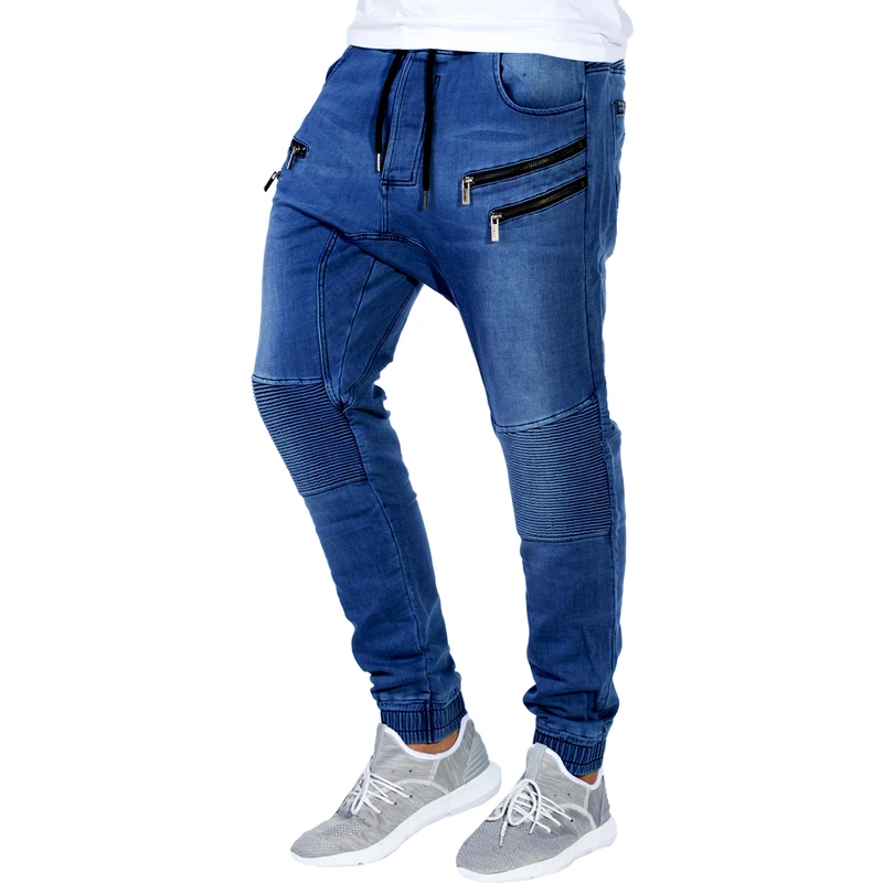 Ombre Clothing Pánské jeansové kalhoty s nízkým sedem Ray - GLAMI.cz