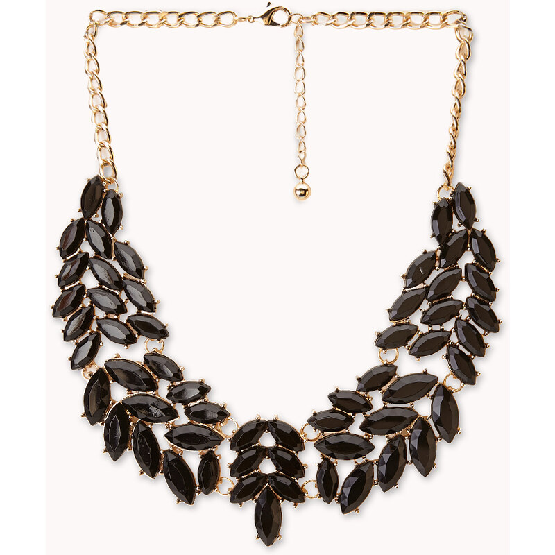 FOREVER21 Bold Faux Stone Wreath Necklace
