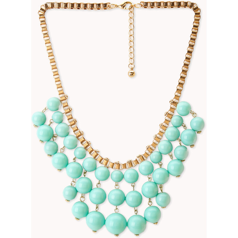 FOREVER21 Standout Beaded Bib Necklace