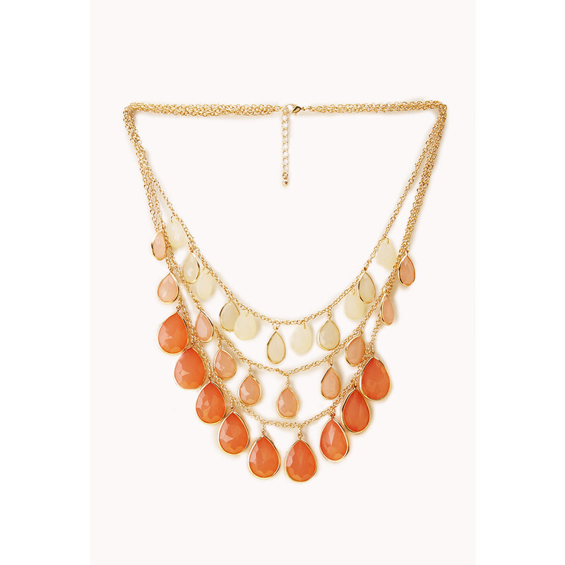 FOREVER21 Show Off Layered Teardrop Necklace