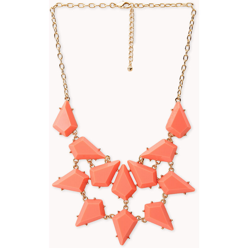 FOREVER21 On The Edge Spiked Bib Necklace