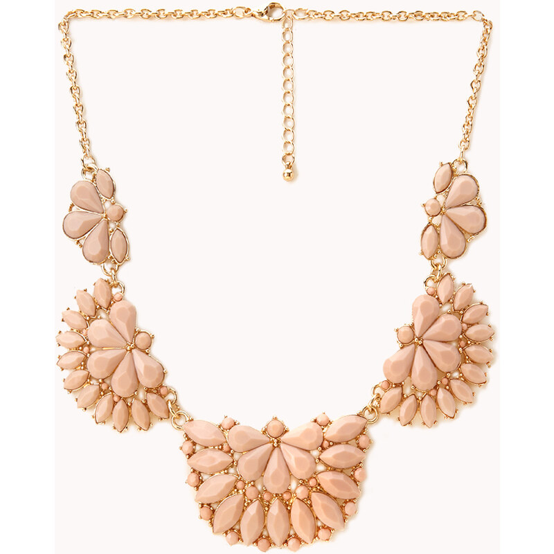 FOREVER21 Elegant Faux Stone Bib Necklace