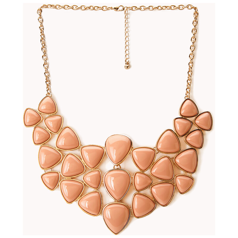 FOREVER21 Dazzling Faux Stone Bib Necklace