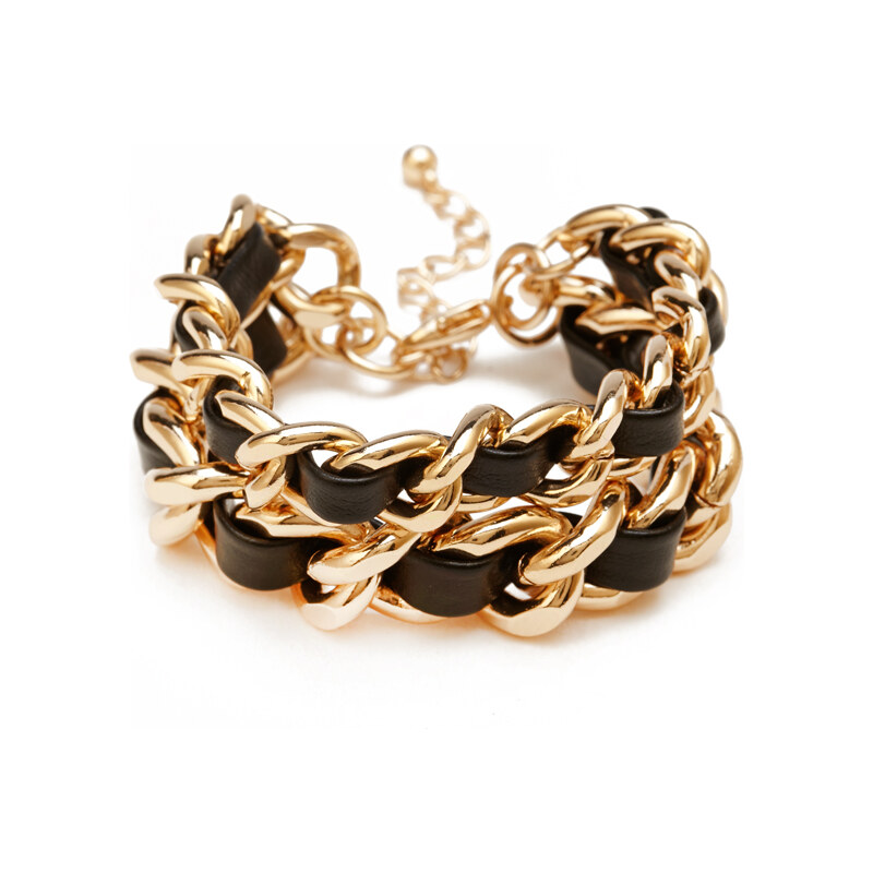 FOREVER21 On The Edge Woven Chain Bracelet