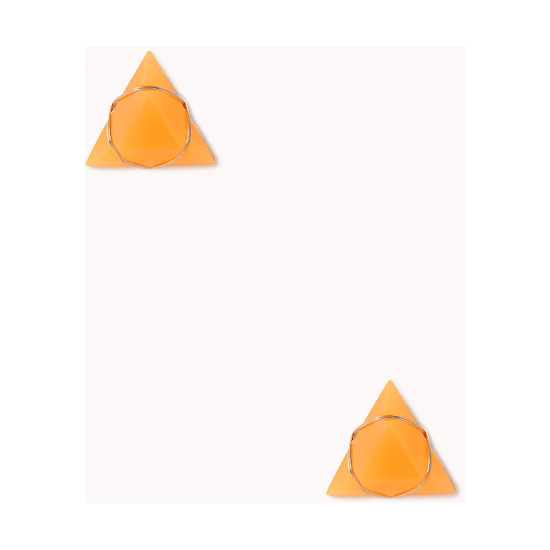 FOREVER21 Triangle Faux Gemstone Studs