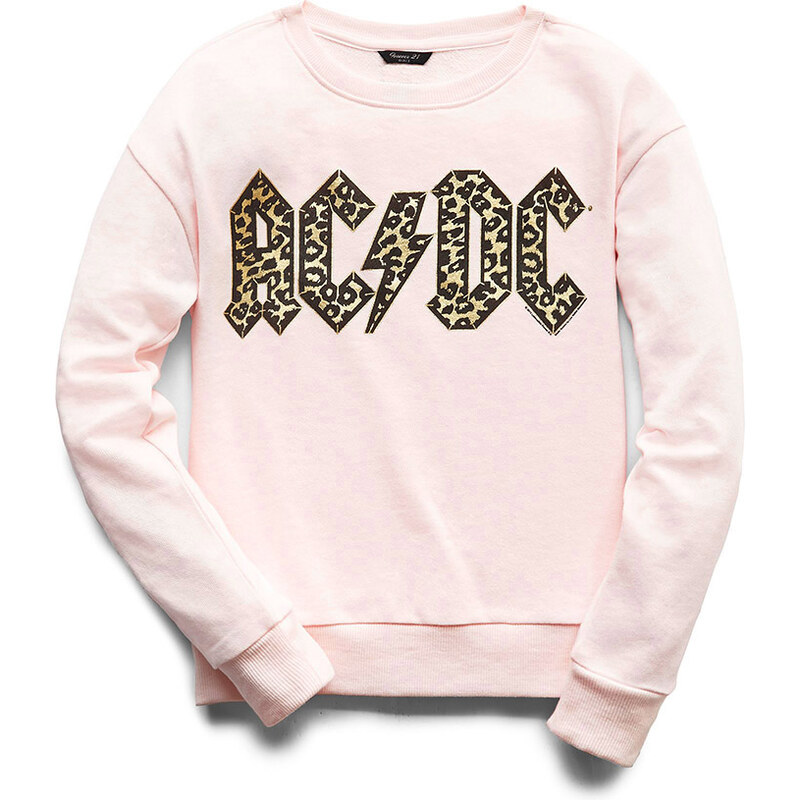 FOREVER21 girls Leopard ACDC Sweatshirt (Kids)