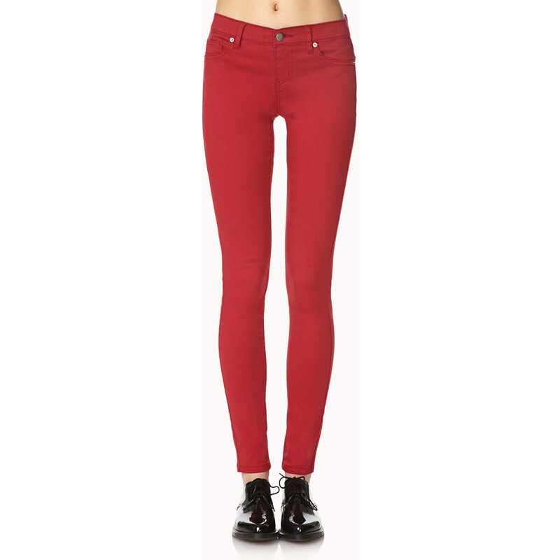 FOREVER21 Everyday Twill Skinny Pants
