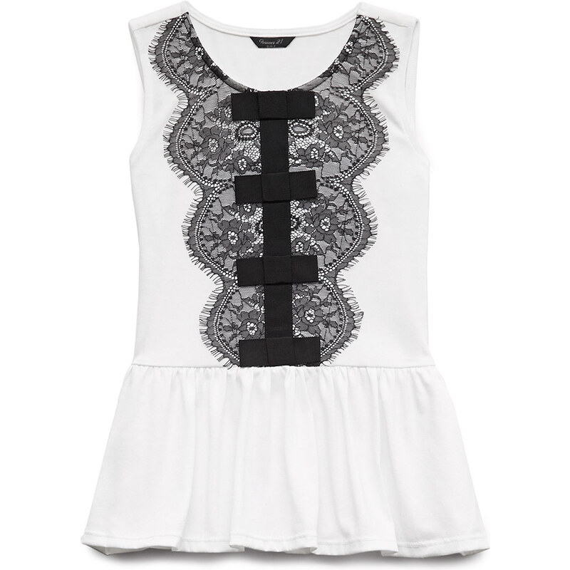 FOREVER21 girls Classic Lace Top (Kids)
