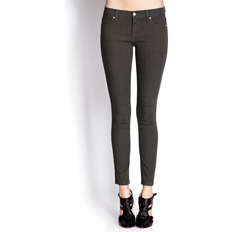 FOREVER21 PLUS Favorite Ankle-Length Skinny Jeans