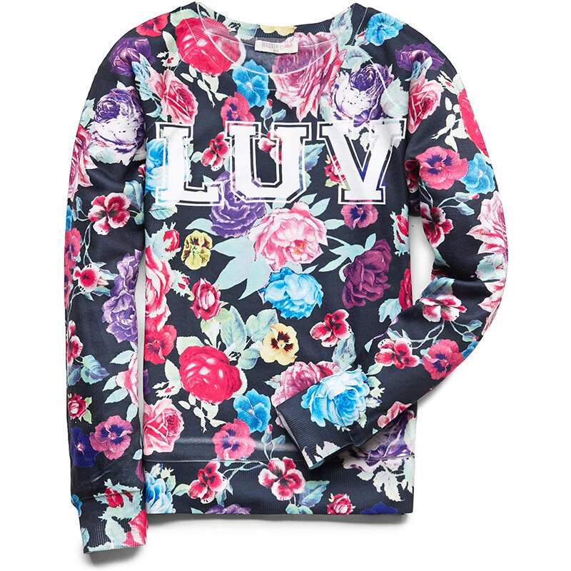 FOREVER21 girls Floral Luv Sweatshirt (Kids)