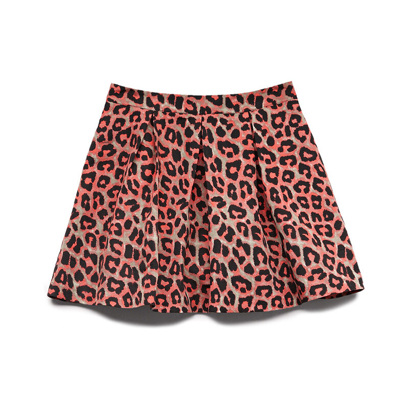 FOREVER21 girls Luxe Leopard A-Line Skirt (Kids)