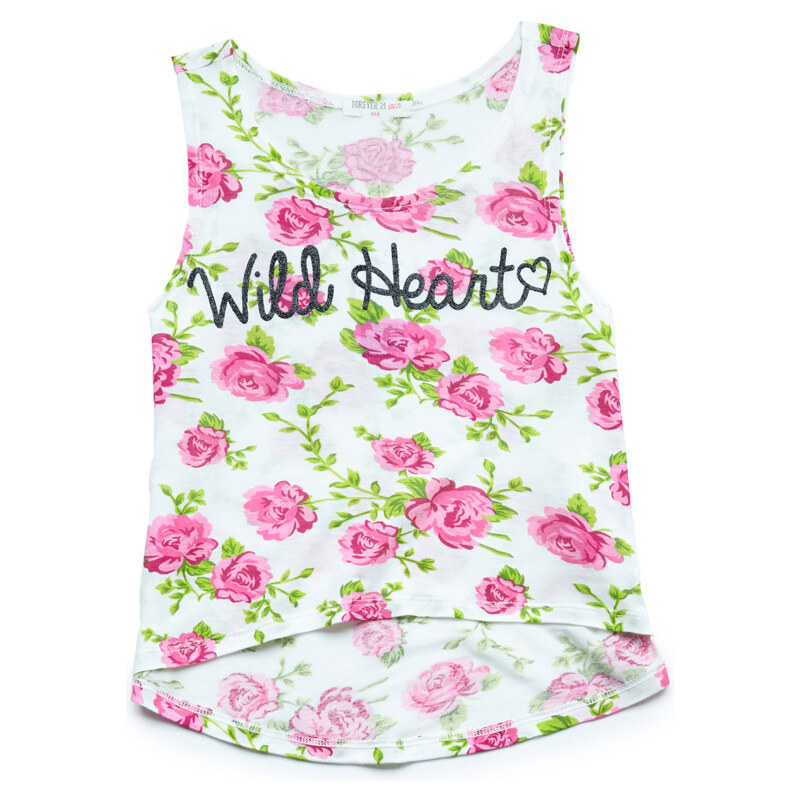 FOREVER21 girls Wild Heart Floral Tank Top (Kids)