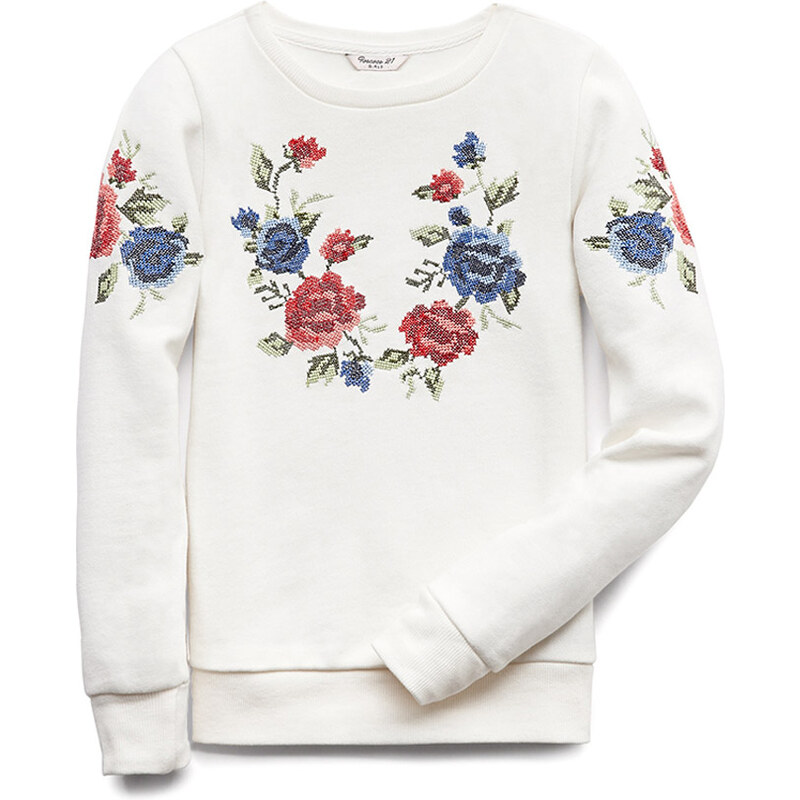 FOREVER21 girls Sweetest Rose Sweatshirt (Kids)