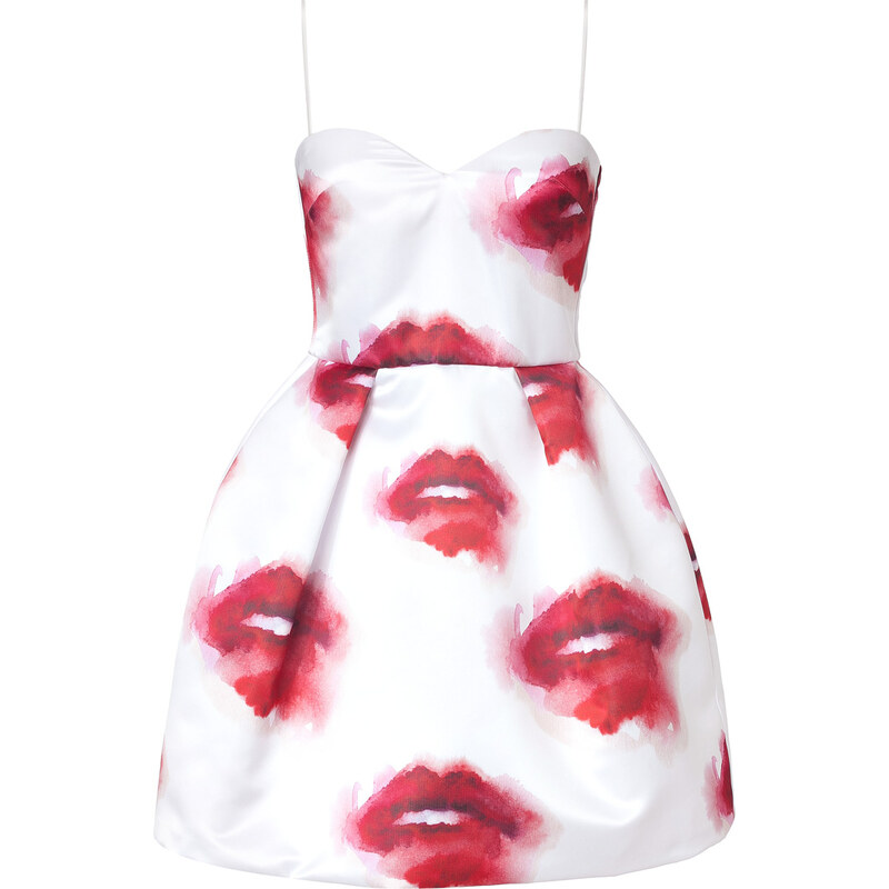 MSGM Lip Print Cocktail Dress