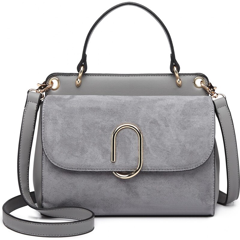 Miss Lulu Kabelka crossbody Suede Grey 63478799