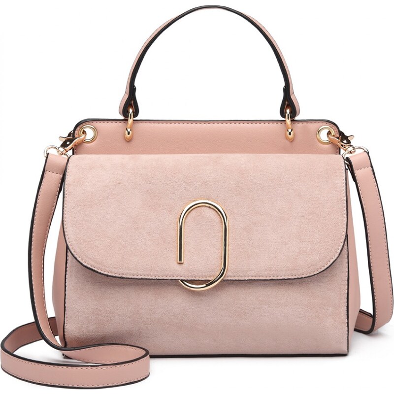 Miss Lulu Kabelka crossbody Suede Pink 63478162