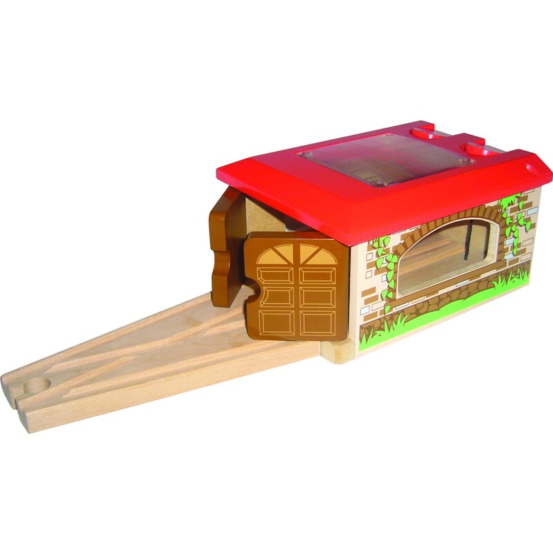 Dřevěné hračky Maxim Střední depo s dveřmi - Maxim 50940