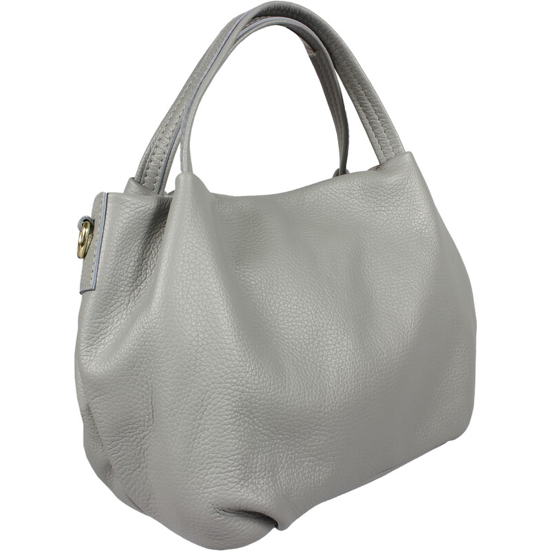 Šedá kožená italská crossbody kabelka Tea Grigia NovaKabelka.cz