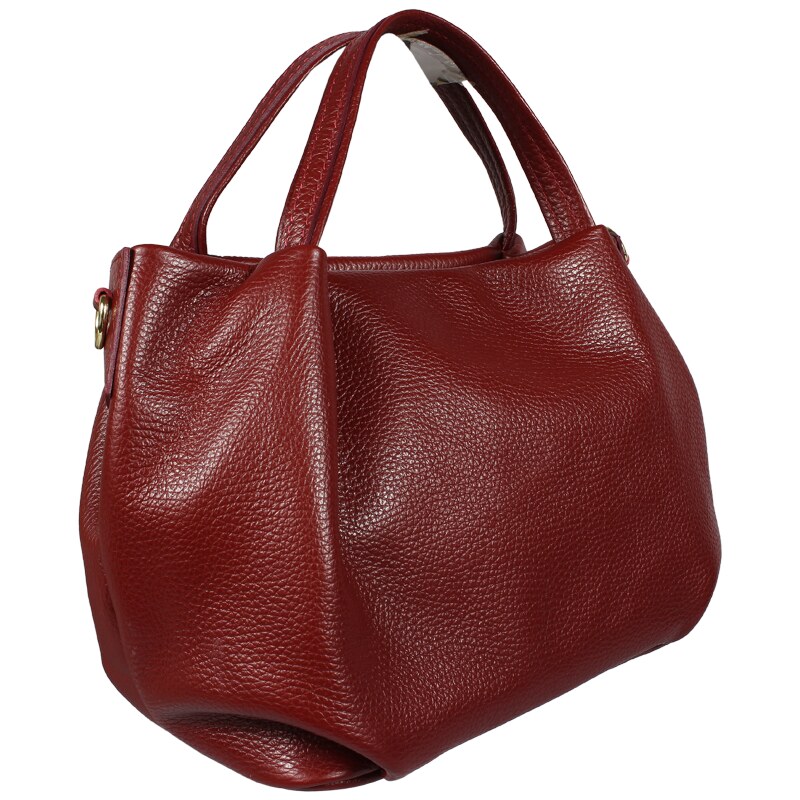 Červená kožená italská crossbody kabelka Tea Rossa Scura NovaKabelka 31049837