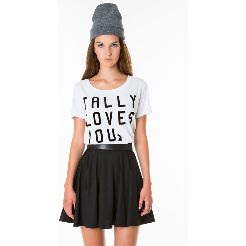 Tally Weijl White "Tally Loves You" Top
