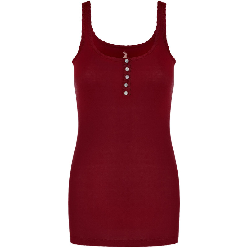 Tally Weijl Red Basic Lace Vest Top