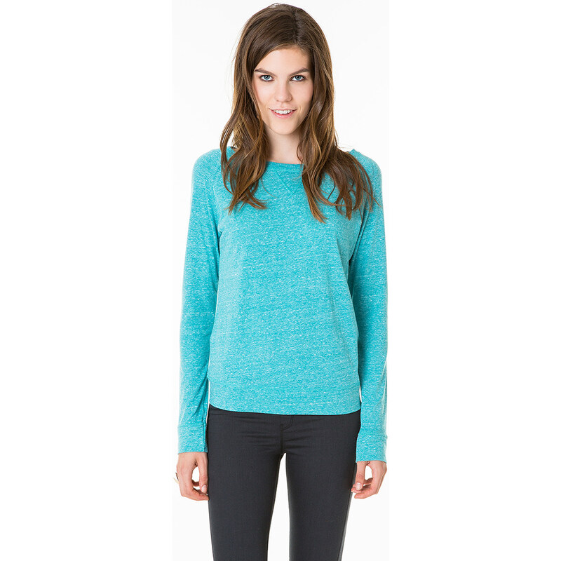 Tally Weijl Turquoise Twisted Yarn Top