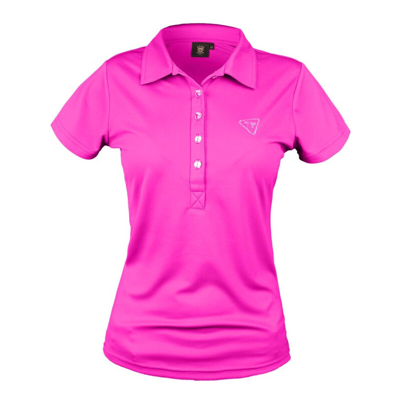 Tony Trevis dámské golfové tričko Swarovski elements - pink