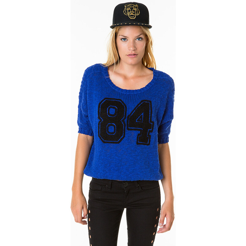 Tally Weijl Blue "84" Printed Jumper