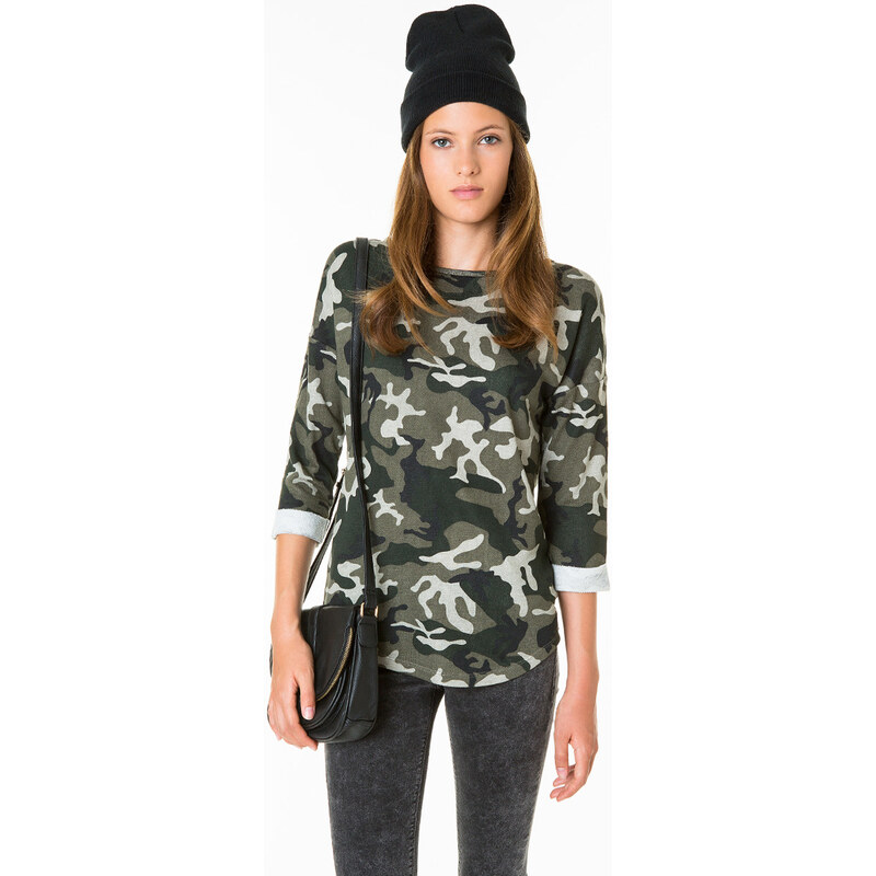 Tally Weijl Camouflage Print Sweater