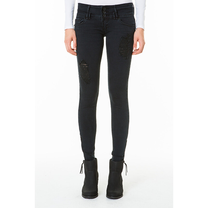 Tally Weijl Black Ripped Skinny Pants