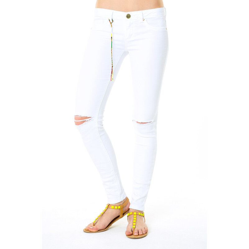 Tally Weijl White Destroyed Skinny Pants