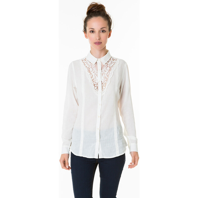 Tally Weijl White Embroideried Shirt