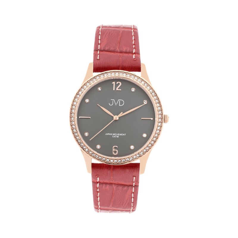 Dámské čitelné elegantní náramkové hodinky JVD J4175.2 se zirkony na 114949505