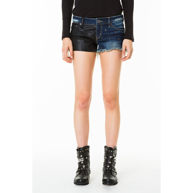 Tally Weijl Leather Like Patchwork Shorts