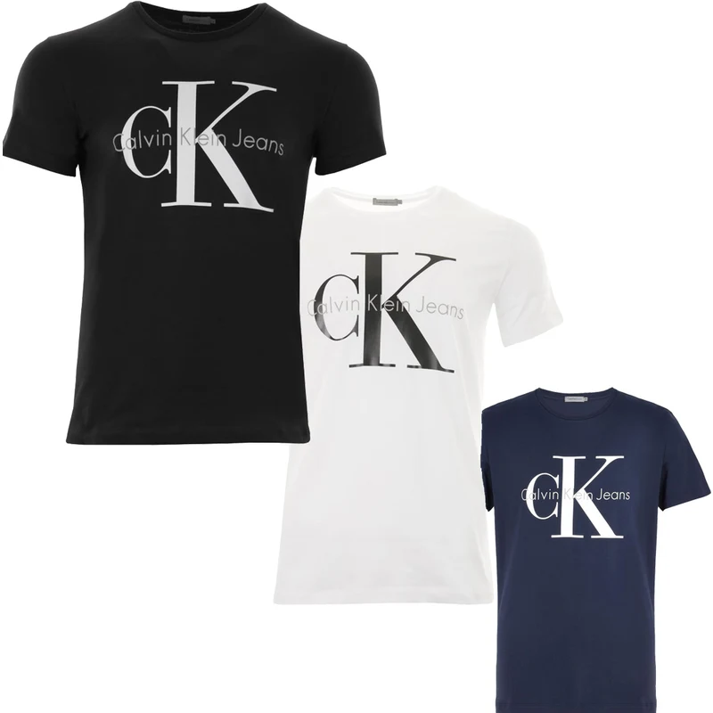 Pánská trička Calvin Klein 3 pack - černá / bílá / navy - GLAMI.cz