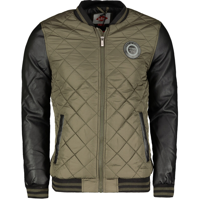 Lee Cooper Quilted Bomber Jacket pánské Army Green - GLAMI.cz