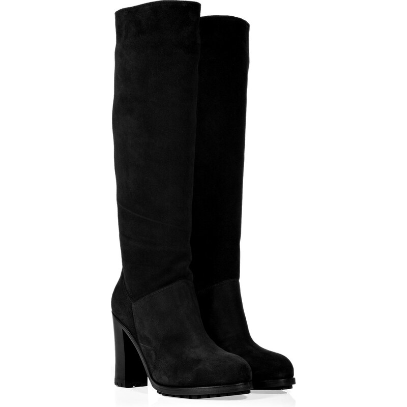 LAutre Chose Suede Tall Boot with Fur Lining