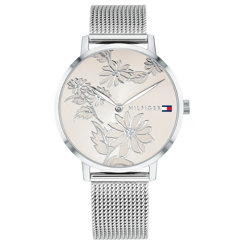 Dámské hodinky Tommy Hilfiger flower silver/pink - GLAMI.cz