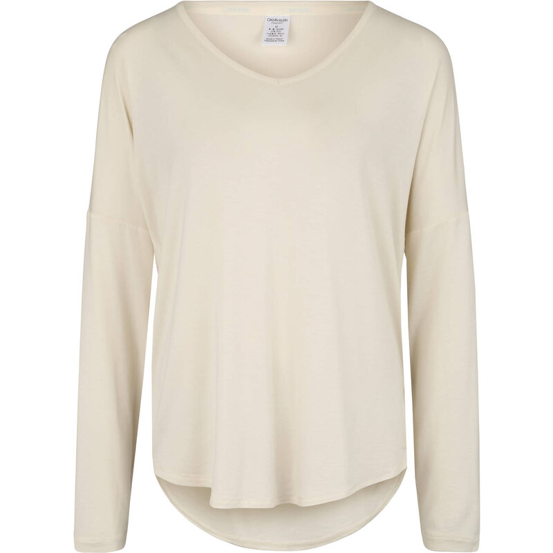 Dámské pyžamové tričko QS6143E-101 slonovinová - Calvin Klein 113447679