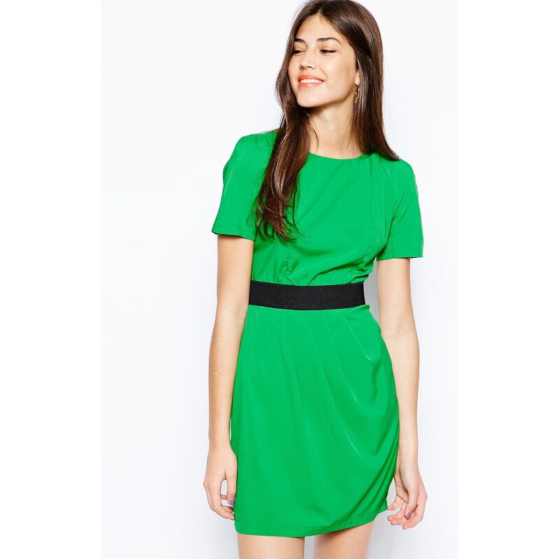 AX Paris 2 in 1 Dress with Band Belt - Green